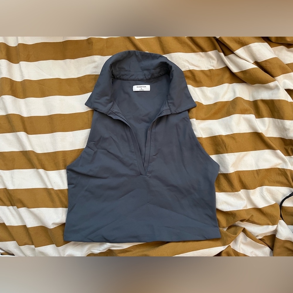 nwot Babaton contour polo tank teal XL